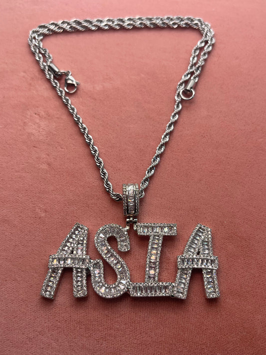 Asia Iced Out Name Necklace