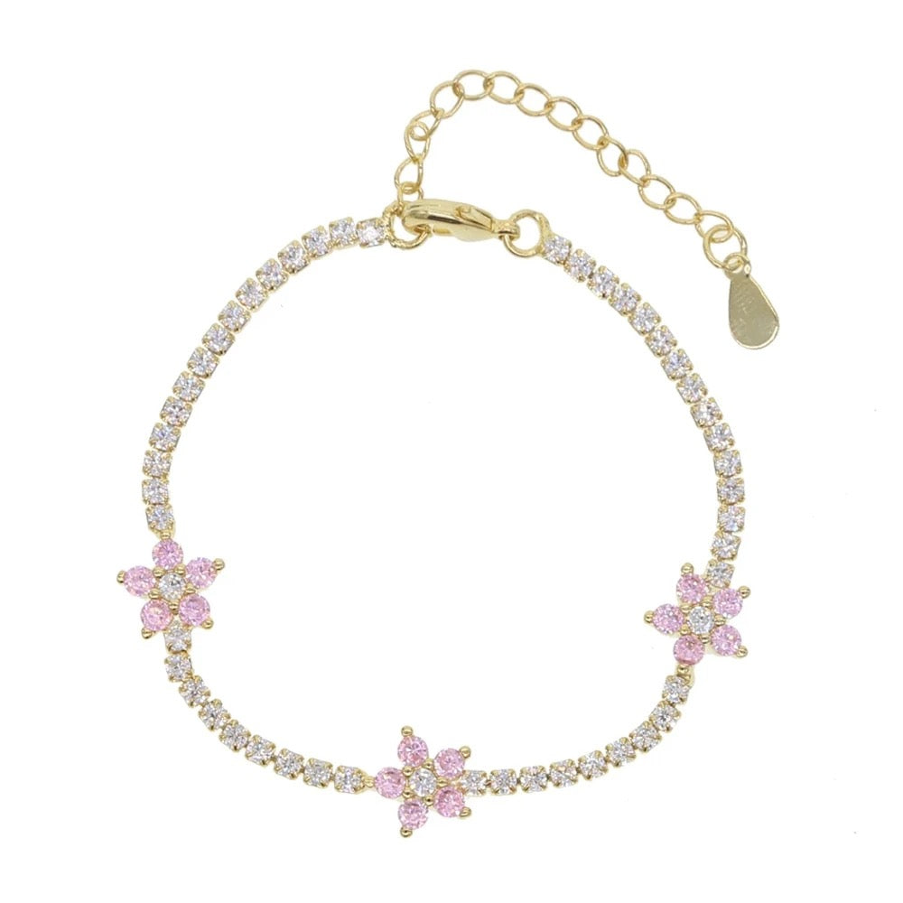 Dainty Daisy Tennis Bracelet