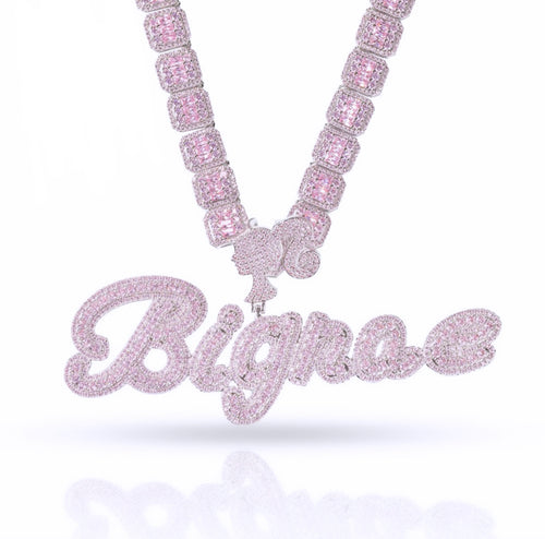 Barbie Baguette Name Necklace