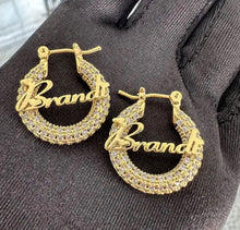 Load image into Gallery viewer, Kids Dazzled Name Earrings