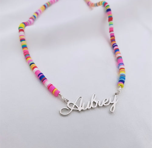 Kids Beaded Name Necklace