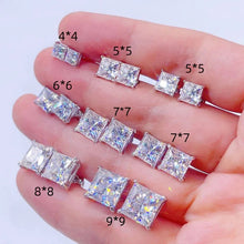 Load image into Gallery viewer, Icy Square Stud Earrings