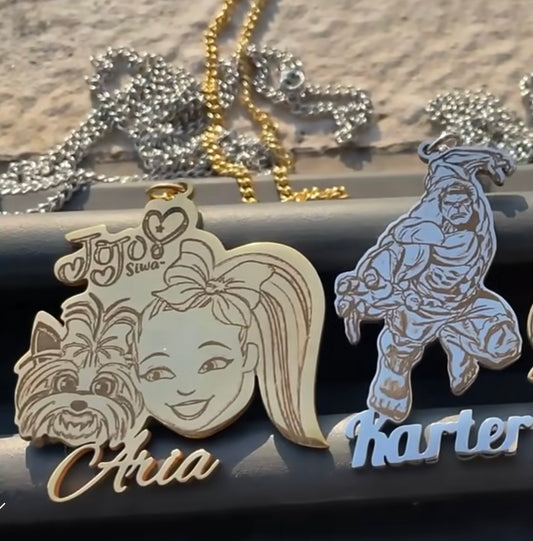 Kids Character Name Necklace