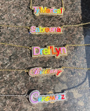 Load image into Gallery viewer, Kids Rainbow Name Necklace