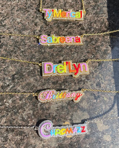 Kids Rainbow Name Necklace