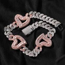 Load image into Gallery viewer, Hollow Heart Cuban Chain