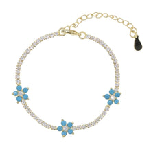 Load image into Gallery viewer, Dainty Daisy Tennis Bracelet