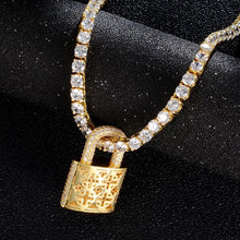 Load image into Gallery viewer, Bling Lock Necklace