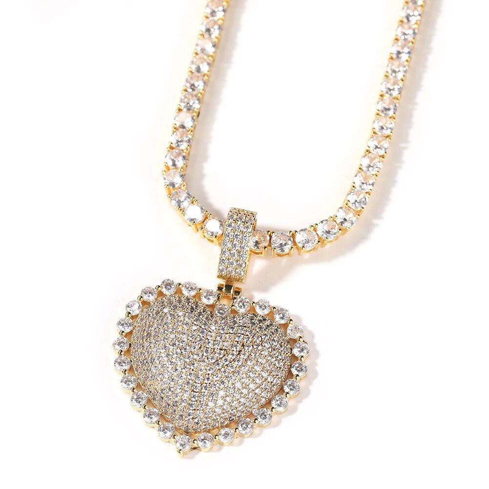 Iced Out Heart Necklace