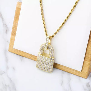 Bling Lock Necklace