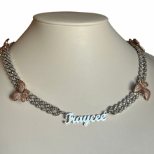 Load image into Gallery viewer, Butterfly Bling Name Necklace