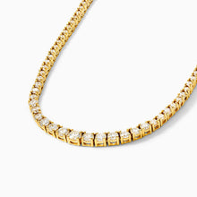 Load image into Gallery viewer, 14K Yellow Gold Diamond Tennis Chain