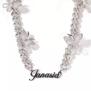 Butterfly Bling Name Necklace