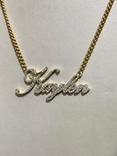 Load image into Gallery viewer, Diamond Crusted Name Necklace
