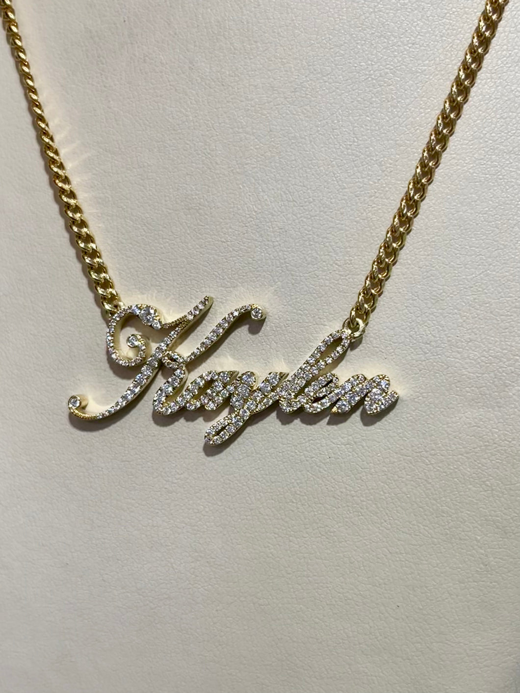 Diamond Crusted Name Necklace
