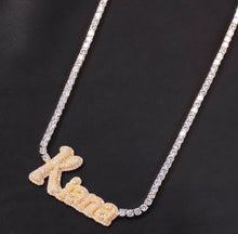 Load image into Gallery viewer, Clustered Tennis Name Necklace